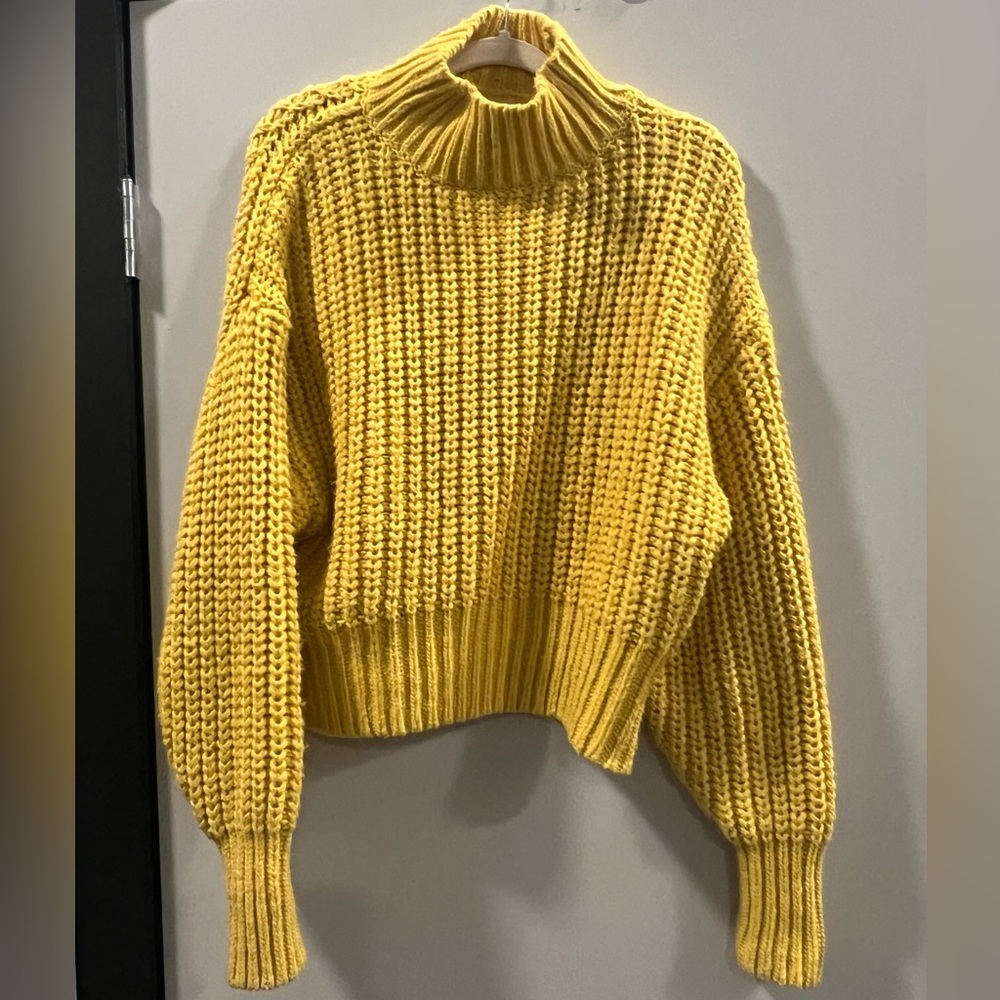 Yellow Chunky Thick Knit Sweater